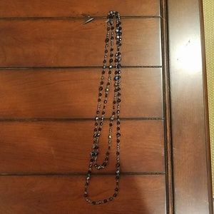 Black beaded necklace